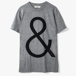 Ugmonk Men’s T-Shirt in Jersey Gray with Black Lettering Size Small